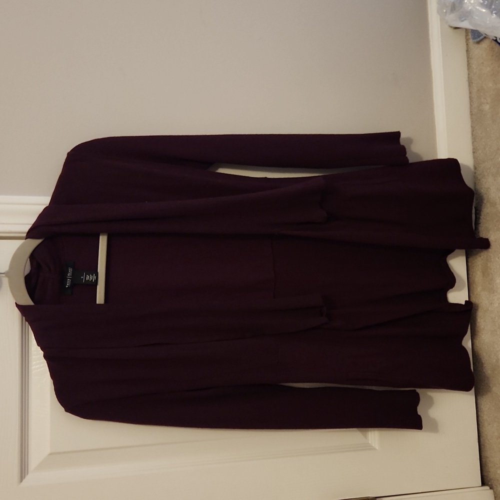 WHBM Burgandy Cardigan